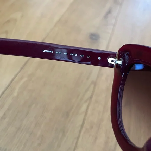 Kate Spade Burgundy Studded Cat-Eye Sunglasses - Picture 6 of 6